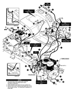 Engine And Control Assembly Diagram and Parts List for 40379X88-(VRO4016HRX)  Briggs and Stratton Lawn Tractor